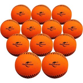 iNextStation Foam Baseballs 12 Pack Practice Baseballs 9 inch Perimeter Sports Training Baseballs for Kids Teenager Players, Soft Baseballs for Practice, Hitting, Batting and Fielding