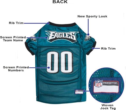 NFL Philadelphia Eagles Dog Jersey, Size: XX-Large. Best Football Jersey Costume for Dogs & Cats. Licensed Jersey Shirt. in Saudi Arabia