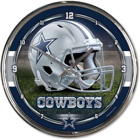 ساعة كروم من WinCraft NFL، مقاس 30.48 سم × 30.48 سم, One Size in Kuwait