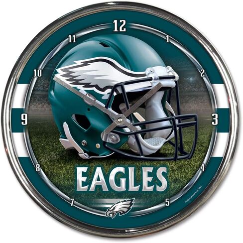 ساعة كروم من WinCraft NFL، مقاس 30.48 سم × 30.48 سم, One Size in Kuwait