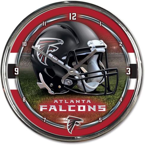 ساعة كروم من WinCraft NFL، مقاس 30.48 سم × 30.48 سم, One Size in Kuwait