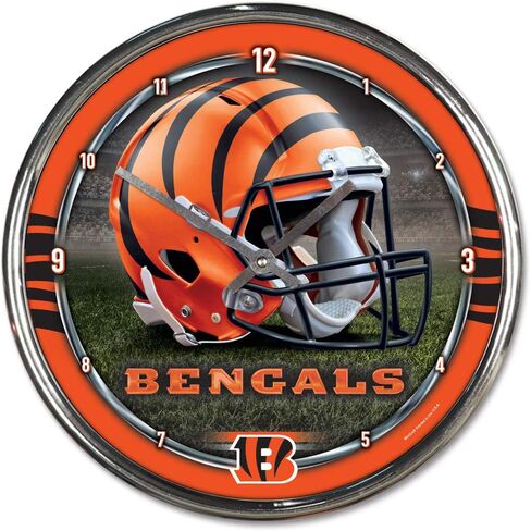 ساعة كروم من WinCraft NFL، مقاس 30.48 سم × 30.48 سم, One Size in Kuwait