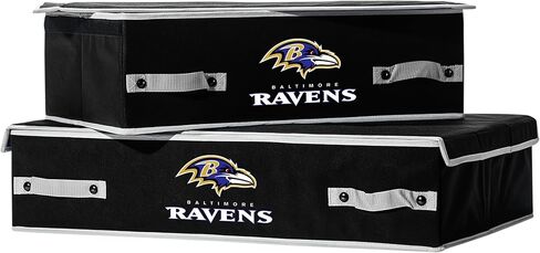Franklin Sports NFL Under Bed Storage Bins - Folding Organizer Containers - NFL Team Office, Bedroom + Living Room Décor in Kuwait