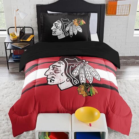 NORTHWEST Officially Licensed Colorado Avalanche NHL Team Comforter Set – Microfiber Full/Queen Comforter & Sham with Hockey Logo for Fans, Dorms, Game Day Bedrooms in Kuwait