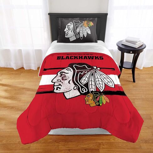 NORTHWEST Officially Licensed Colorado Avalanche NHL Team Comforter Set – Microfiber Full/Queen Comforter & Sham with Hockey Logo for Fans, Dorms, Game Day Bedrooms in Kuwait