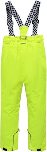 سروال ثلج للأولاد والبنات من HOUZONIY معزول مقاوم للماء، سروال تزلج مع حمالات قابلة للفصل للتزلج والتزلج على الجليد والشتاء in Kuwait