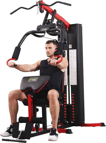 BalanceFrom Multifunctional Home Gym System Workout Station with Leg Extension and Preacher Curl, 122.5LB Weight Stack, Multiple Models in Saudi Arabia