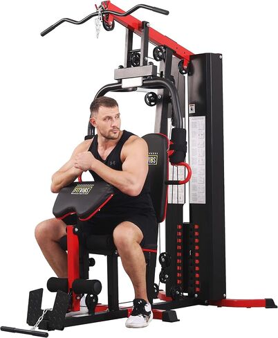 BalanceFrom Multifunctional Home Gym System Workout Station with Leg Extension and Preacher Curl, 122.5LB Weight Stack, Multiple Models in Saudi Arabia