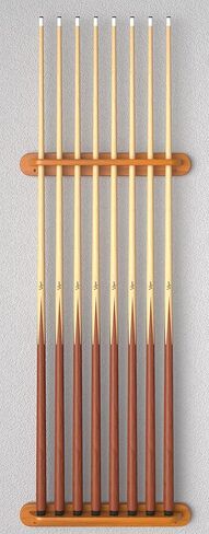 Viper 2-Piece Traditional Wall Mounted Solid Oak Billiard/Pool Cue Rack, Holds 8 Cues in Saudi Arabia