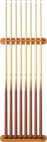 Viper 2-Piece Traditional Wall Mounted Solid Oak Billiard/Pool Cue Rack, Holds 8 Cues in Saudi Arabia