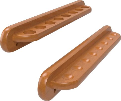 Viper 2-Piece Traditional Wall Mounted Solid Oak Billiard/Pool Cue Rack, Holds 8 Cues in Saudi Arabia