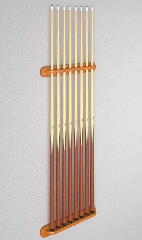 Viper 2-Piece Traditional Wall Mounted Solid Oak Billiard/Pool Cue Rack, Holds 8 Cues in Saudi Arabia