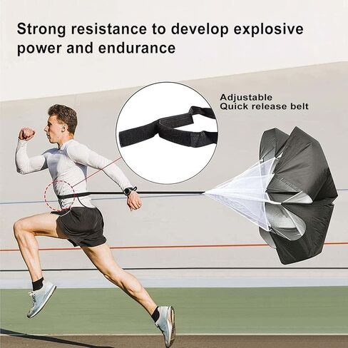 Speed Training Equipment for Soccer Agility Ladder with16 Rung, Resistance Parachute, Jump Rope, 5 Sports Bands,16 Cones Workout Ladder for Ground Increase Football Fitness Feet Speed & Footwork-26Ft in Kuwait