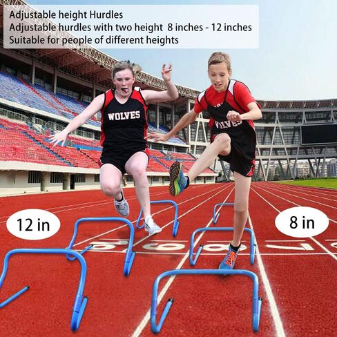 MLCINI Agility Ladder 1 Agility Training Equipment 1 Resistance Parachute 4 Adjustable Hurdles 12 Disc Cones 1 Jump Rope 3 Resistance Band 1 Yoga Band Agility Speed Training Equipment for Youth&Adults in Saudi Arabia