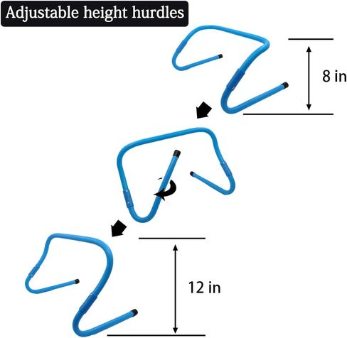 MLCINI Agility Ladder 1 Agility Training Equipment 1 Resistance Parachute 4 Adjustable Hurdles 12 Disc Cones 1 Jump Rope 3 Resistance Band 1 Yoga Band Agility Speed Training Equipment for Youth&Adults in Saudi Arabia