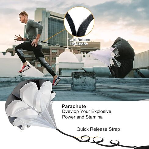 سلم رشاقة الحركة 12 درجة بطول 20 قدم من Goopreen، سلم كرة القدم للتدريب مع 12 مخروطًا، مدرب كرة قدم منفرد، مظلة مقاومة، حبل القفز، حقيبة حمل، سلم تدريب لألعاب القدم in Kuwait