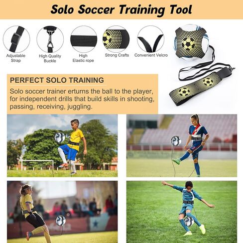 سلم رشاقة الحركة 12 درجة بطول 20 قدم من Goopreen، سلم كرة القدم للتدريب مع 12 مخروطًا، مدرب كرة قدم منفرد، مظلة مقاومة، حبل القفز، حقيبة حمل، سلم تدريب لألعاب القدم in Kuwait