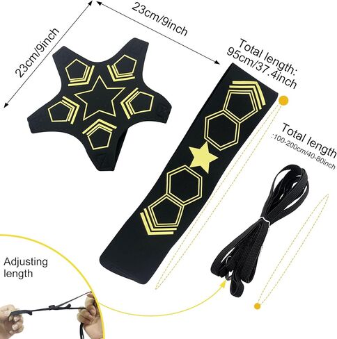 Jewaytec Soccer/Volleyball Trainer, Soccer Training Equipment Aid for Kids Adults, Football Kick Throw Solo Practice Training Aids Control Skills Adjustable Waist Belt for Teen Girls & Boys in Kuwait