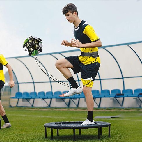 Jewaytec Soccer/Volleyball Trainer, Soccer Training Equipment Aid for Kids Adults, Football Kick Throw Solo Practice Training Aids Control Skills Adjustable Waist Belt for Teen Girls & Boys in Kuwait