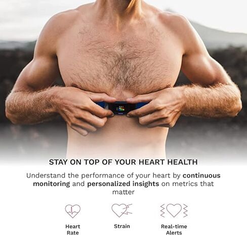 جهاز مراقبة القلب الذكي فرونتير اكس 2 مع حزام صدر، جهاز لاسلكي لمراقبة صحة القلب مع الضغط ومعدل التنفس والإيقاع وتتبع اللياقة البدنية مع مراقبة مستمرة لمعدل ضربات القلب in Kuwait