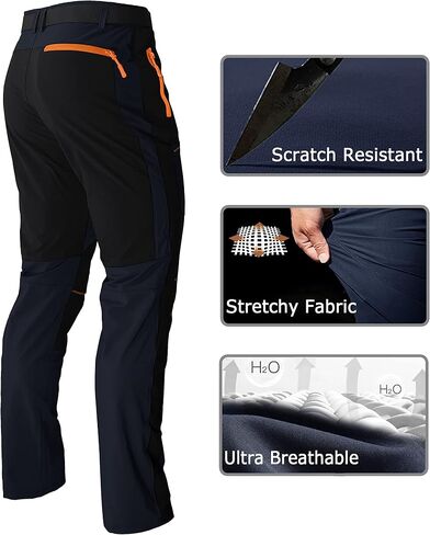 Mens Stretch Work Hiking Pants Quick Dry Lightweight Waterproof Outdoor Travel Climbing Fishing Pants in Saudi Arabia