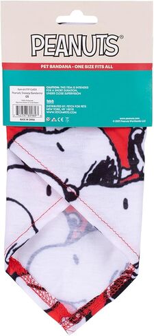 بيناتس فور بيتس باندانا للكلاب من سنوبي | ملابس واكسسوارات ناعمة للكلاب، مقاس واحد يناسب الجميع | باندانا للكلاب من بيناتس كوميك ستريب لجميع الكلاب، اكسسوارات الكلاب الكبيرة والصغيرة، احمر in Kuwait