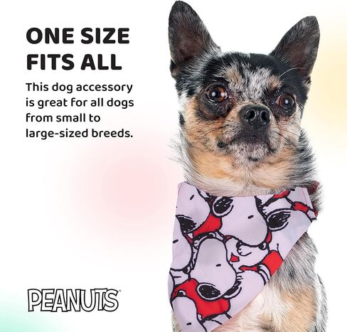 بيناتس فور بيتس باندانا للكلاب من سنوبي | ملابس واكسسوارات ناعمة للكلاب، مقاس واحد يناسب الجميع | باندانا للكلاب من بيناتس كوميك ستريب لجميع الكلاب، اكسسوارات الكلاب الكبيرة والصغيرة، احمر in Kuwait