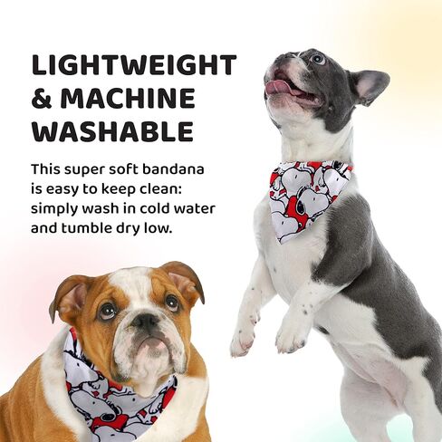 بيناتس فور بيتس باندانا للكلاب من سنوبي | ملابس واكسسوارات ناعمة للكلاب، مقاس واحد يناسب الجميع | باندانا للكلاب من بيناتس كوميك ستريب لجميع الكلاب، اكسسوارات الكلاب الكبيرة والصغيرة، احمر in Kuwait