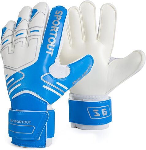 Sportout Youth&Adult Goalie Goalkeeper Gloves,Strong Grip for The Toughest Saves, with Fingerave& 4+3MM Latex to Give Splendid Protection to Prevent Injuries,4 Colors in Kuwait