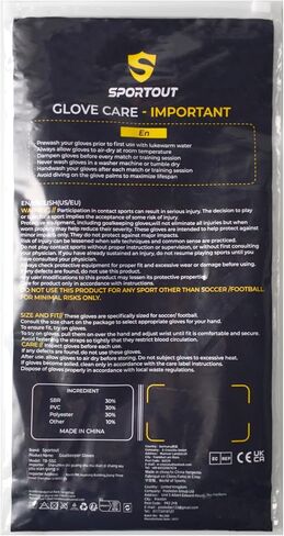 Sportout Youth&Adult Goalie Goalkeeper Gloves,Strong Grip for The Toughest Saves, with Fingerave& 4+3MM Latex to Give Splendid Protection to Prevent Injuries,4 Colors in Kuwait