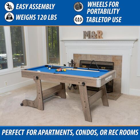 ANYTHING SPORTS 3 in 1 6 FT Folding Pool, Ping Pong, Furniture Table in Kuwait