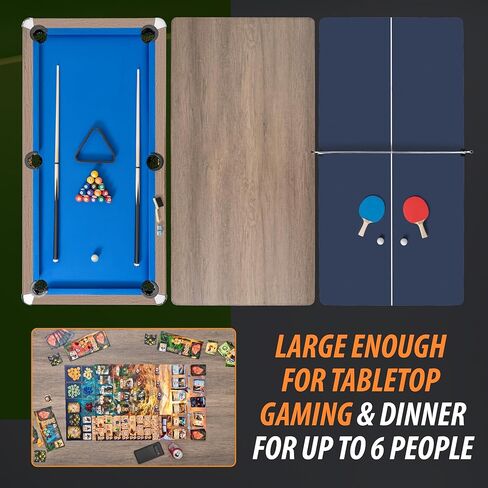 ANYTHING SPORTS 3 in 1 6 FT Folding Pool, Ping Pong, Furniture Table in Kuwait