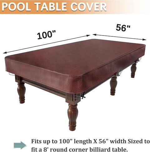 Pool Table Cover 8 Feet Leather/Brown/Waterproof Billiard Table Covers, 8ft Pool Table Covers Outdoor for Billiard Pool Table in Saudi Arabia