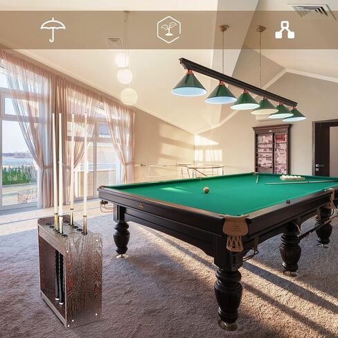 Retyion 12 Pools Floor Cue Billiard Pool Rack Stand Wooden Cue Stick Organizers Fishing Rod Rack Organizer in Kuwait