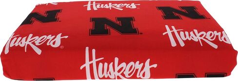 College Covers Everything Comfy Nebraska Cornhuskers Twin XL Sized 3 Piece Sheet Set, Team Color Background, 1 Flat Sheet, 1 Fitted Sheet, 1 Pillowcase in Kuwait