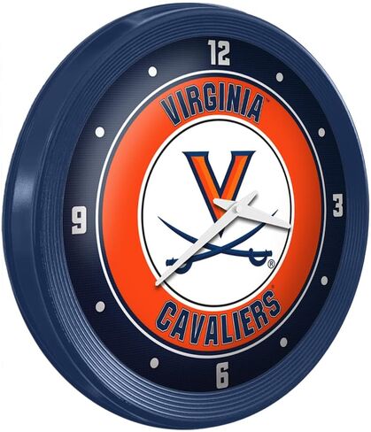 The Fan-Brand NCAA Dayton Flyers: Ribbed Frame Wall Clock - Sports Team Bar Sign Décor - Home, Dorm, Office, Fan Cave, Garage in Kuwait