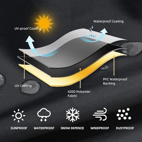 MYLAIM 7/8/9 Ft Outdoor Pool Table Cover,Billiard Protector Cover,Waterproof Fabric,Heavy Duty 420d Polyester Canvas Cover,Snooker Patio Table Covers,Mesa De Billar,Pool Table Accessories Kit in Kuwait