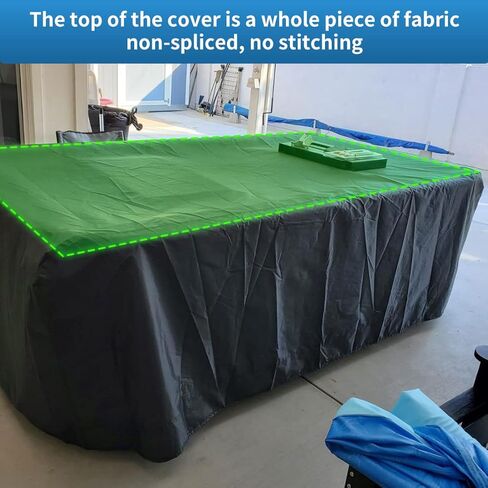 MYLAIM 7/8/9 Ft Outdoor Pool Table Cover,Billiard Protector Cover,Waterproof Fabric,Heavy Duty 420d Polyester Canvas Cover,Snooker Patio Table Covers,Mesa De Billar,Pool Table Accessories Kit in Kuwait
