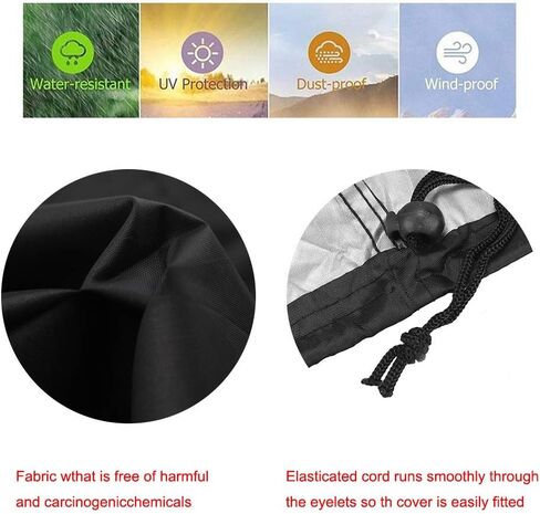 غطاء طاولة بلياردو 7/8/9 قدم من Oslimea مع رباط، غطاء طاولة بلياردو مقاوم للماء، أغطية طاولة السنوكر غطاء أثاث مقاوم للغبار لطاولة البلياردو/طاولة مستطيلة (9 أقدام) in Kuwait