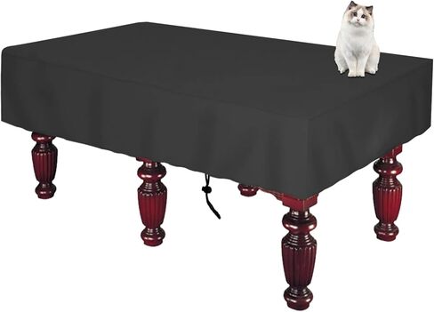 غطاء طاولة بلياردو 7/8/9 قدم من Oslimea مع رباط، غطاء طاولة بلياردو مقاوم للماء، أغطية طاولة السنوكر غطاء أثاث مقاوم للغبار لطاولة البلياردو/طاولة مستطيلة (9 أقدام) in Kuwait