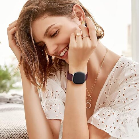 Ouwegaga Elastic Band Compatible with Fitbit Versa 4 Bands/Sense 2/Sense/Versa 3 Bands for Women Men, Adjustable Stretchy Nylon Solo Loop Sport Strap Compatible with Fitbit Smartwatch, 6 Packs in Kuwait