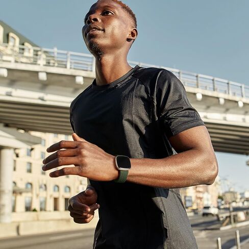سوار Maledan المضفر القابل للتمدد متوافق مع Fitbit Sense/Fitbit Versa 3/ Versa 4/ Sense 2 Bands للنساء والرجال، سوار معصم مرن ناعم من أجل Fitbit Sense/Versa 3 ملحقات سوار الساعة الذكية in Kuwait