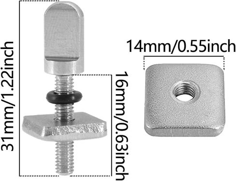 YXCCSE 8 قطع لا يوجد برغي زعنفة أداة، برغي زعنفة لوح التزلج من الفولاذ المقاوم للصدأ ملحقات زعنفة الإبهام للوح الطويل وSUP، زعنفة لوح التجديف، لوح ركوب الأمواج in Kuwait