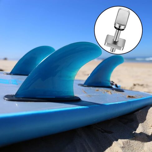 YXCCSE 8 قطع لا يوجد برغي زعنفة أداة، برغي زعنفة لوح التزلج من الفولاذ المقاوم للصدأ ملحقات زعنفة الإبهام للوح الطويل وSUP، زعنفة لوح التجديف، لوح ركوب الأمواج in Kuwait