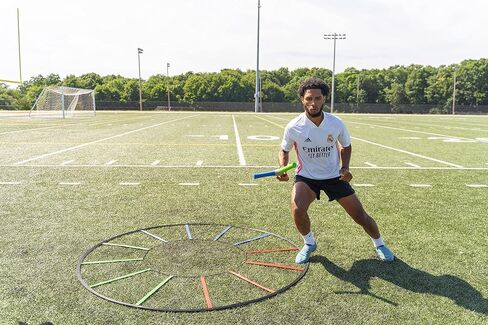 ويب باي جهاز تدريب الرشاقة من رياكت - سلم دائري للسرعة والرشاقة لتدريبات ومهارات القدم التفاعلية عالية الكثافة - قطعة دائرية من معدات التدريب على التفاعل التي تغير طريقة تحركك .. in Kuwait