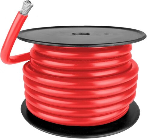 4/0 AWG UL 1426 (الشيء الحقيقي) سلك بحري - كابل قارب بطارية نحاسي معلب - 10 أقدام - أحمر - صنع في الولايات المتحدة الأمريكية؟ in Kuwait