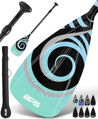 BPS New Zealand Adjustable 2-Piece SUP/Stand Up Paddleboard Paddle - Carbon Fiber or Fiberglass - Comes with Carrying Bag - Available in Many Accent Colors in Kuwait