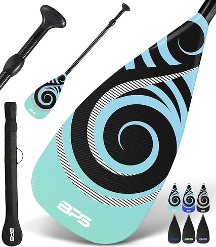 مجداف من ألياف الكربون مكون من قطعتين من BPS New Zealand - مجداف SUP قابل للتعديل مجداف وقوف لوح تجديف خفيف الوزن عائم in Kuwait