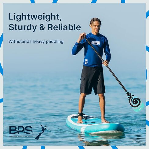 مجداف من ألياف الكربون مكون من قطعتين من BPS New Zealand - مجداف SUP قابل للتعديل مجداف وقوف لوح تجديف خفيف الوزن عائم in Kuwait