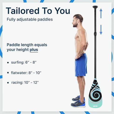 مجداف من ألياف الكربون مكون من قطعتين من BPS New Zealand - مجداف SUP قابل للتعديل مجداف وقوف لوح تجديف خفيف الوزن عائم in Kuwait